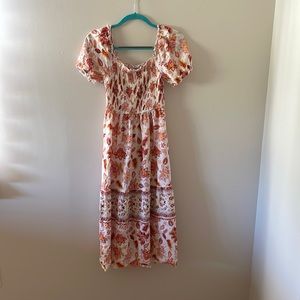 Long Dress with Floral/Fall Print